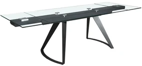 Masa extensibila deosebita design LUX Black Steel 180-270x100cm
