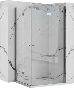 Cabina de dus patrata cu usi plabile Rea Fold N2 70x70 crom