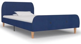 280926 vidaXL Cadru de pat, albastru, 90 x 200 cm, material textil