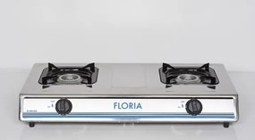 Aragaz plita inox Floria, 72 x 40 x10 cm, 2 och. ZLN8365, alimentare GPL Butelie