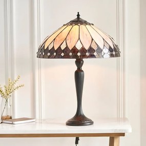 Endon 63982 - Lampă de masă Tiffany BROOKLYN 1xE27/60W/230V Ø 40 cm
