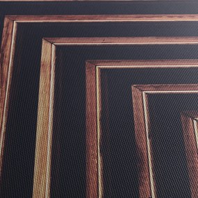Tablou - Motiv de lemn pe fond negru (90x60 cm)