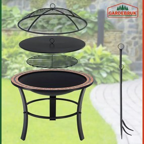 Deuba Semineu Fuoco Ø76 cm - mozaic