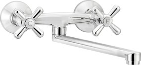 Symetrio Baterie pentru bucătărie, montare pe perete Finisaj: Crom BOS_080D