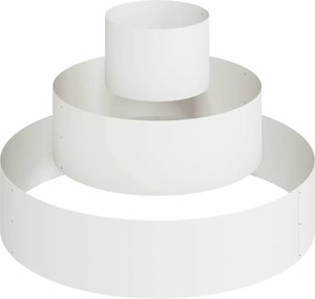 vidaXL Vază pentru Grădină Alb 90 x 90 x 20 cm Oțel laminat la rece