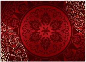 Tablou pe sticlă - Mandale aurii (70x50 cm)