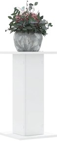 vidaXL Suporturi de plante, 2 buc., alb, 30x30x60 cm, lemn prelucrat