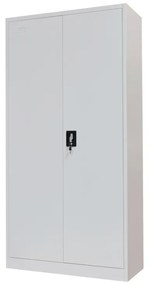 Dulap metalic de gradina Zogi cu compartiment gri deschis 90x45x180 cm