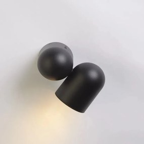 Aplica cu spot directionabil Perla, negru