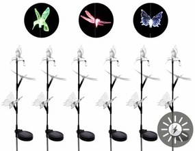Set de iluminat LED colorat solar, 6 buc