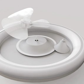 Plafonieră albă LED cu control prin telecomandă/cu ventilator Alan – SULION