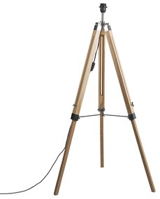 Lampă de podea rustică din lemn fără abajur - Tripod