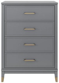 Comodă CosmoLiving by Cosmopolitan Westerleigh, 75 x 106 cm, gri