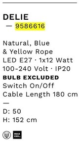 Lampadar/Lampa de podea design decorativ, DELIE, H 152cm