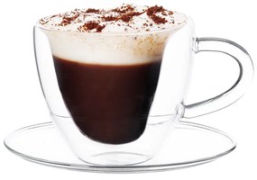 Ceaşcă termorezistentă Heart cu farfurie, 2 buc., în formă de inimă, 150 ml, HOTCOOL TYP 5