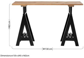 Masă tip consolă cu blat din lemn de pin 45x130 cm Hampstead – Premier Housewares