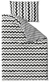 Lenjerie de pat din bumbac Renforce DUNGI alb-negru Dimensiune lenjerie de pat: 70 x 90 cm | 140 x 200 cm