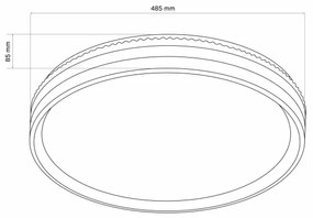 Plafonier LED dimabil BARBARA 72W 230V 3000-6000K cu telecomandă