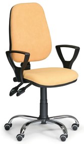 Scaun de lucru Comfort SY cu cotiere, galben