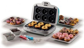 Aparat 3in1 pentru preparare gogosi, briose si sandvisuri Ariete PARTY TIME 1972/01, 700W, 3 placi detasabile, Turcoaz