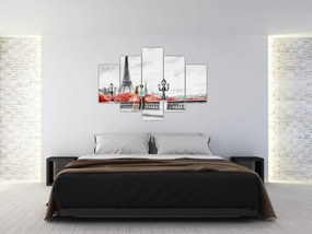Tablou îndrăgostiții în Paris (150x105 cm)