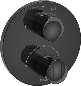 Roca T-1000 baterie cadă-duș ascuns cu termostat negru A5A0D09CN0