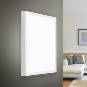 Plafoniera LED design slim LERO square 30cm 4000K argintie