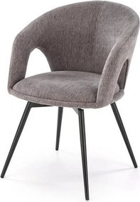 Scaun rotativ K550, gri/negru, stofa clasica/metal, 57x57x78 cm