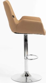 HR240W Scaun Carmel Piele Ecologica Premium Soft cu Bază Cromata