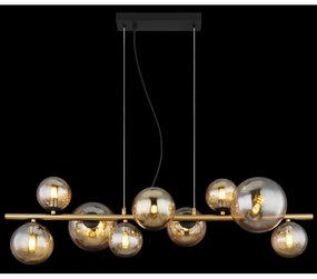 Lustră LED pe tijă RIHA 9xG9/3W/230V alamă Globo 56135-9H