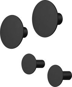 Cârlige negre 4 buc. de montat pe perete Ponto – Blomus