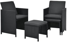 Juskys Set canapele de grădină din ratan Baracoa L