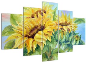 Tablou - Floarea soarelui înflorită (150x105 cm)