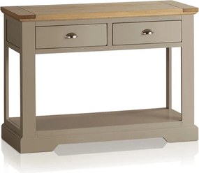 Masă lemn masiv gri de perete Ives III Personalizabilă, 112 × 45 × 80 cm