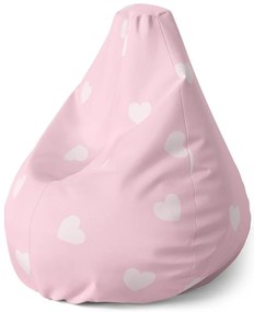Sac de șezut Pear inimioare roz - pentru copii, roz