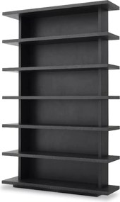 Biblioteca moderna design LUX Malibu furnir gri carbune