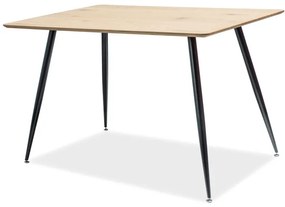 Masă de sufragerie Raina (stejar + negru) (pentru 4 persoane). 1050761