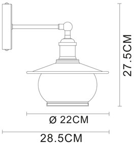 Globo 69030W - Corp de iluminat perete 1xE27/60W