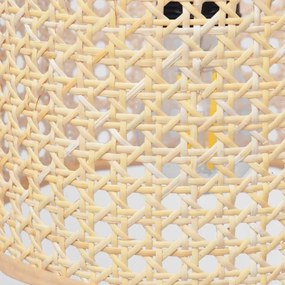 Lustră pe cablu ALBA 1xE27/15W/230V d. 20 cm ratan/negru