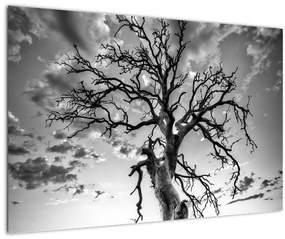 Tablou - Copacul, alb-negru (90x60 cm)