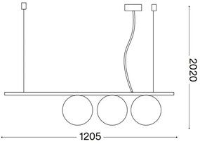 Lustră LED pe cablu Ideal Lux PERLINE 3xG9/3W/230V auriu