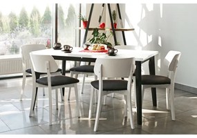 Scaun de sufragerie EZRA alb/negru