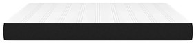 Saltea de pat cu arcuri, negru, 180x200x20 cm, textil Negru, 180 x 200 cm