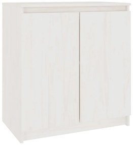 833098 vidaXL Dulap lateral, alb, 60x36x65 cm, lemn masiv de pin