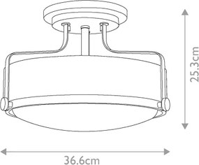 Hinkley HK-HARPER-SFS-CM - Lustră HARPER aplicată, 3xE27/60W/230V, crom lucios