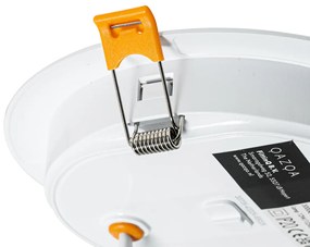 Set de 6 spoturi încastrate albe 14,5 cm, inclusiv LED, reglabile în Kelvin cu comutator DIP - Stephanie