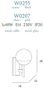 Aplica de perete design modern DALLAS W0255 MX