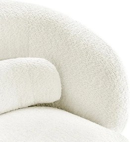 Fotoliu pivotant tesatura boucle alb BOSSA NOVA