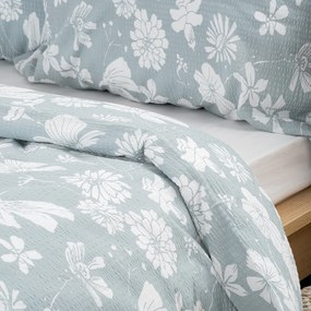 Lenjerie pat 4Home Gentle Green bumbac creponat, 140 x 200 cm, 70 x 90 cm