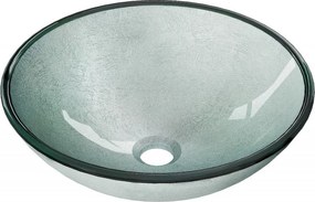 Mexen Mira chiuvetă din sticlă montată pe blat 42 x 42 cm, argintie - 24124211